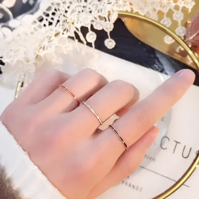 Bagues de luxe en cristal Tan pour dames, bijoux de fête, bandes en acier au titane, accessoires de 