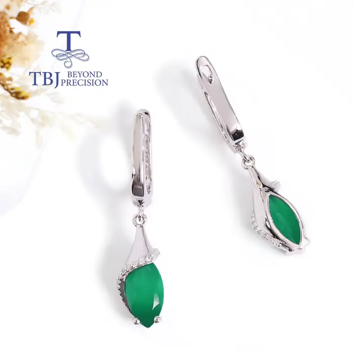 Boucles d'oreilles pendantes en agate naturelle 2026, bijoux fins en argent pour femmes, à porter au quotidien, cadeau d'anniversaire