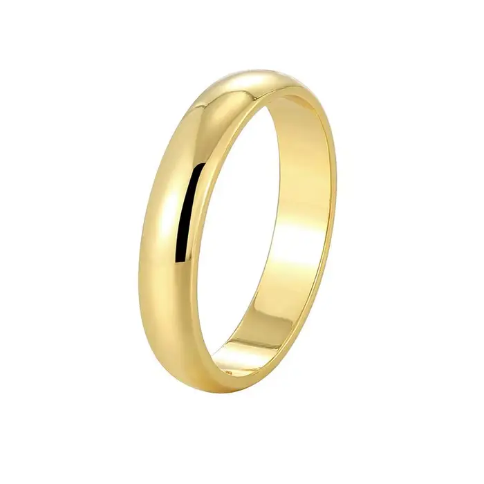 Bague en argent Sterling 925 couleur or pour femmes occasions spéciales alliance de mariage bijoux de fête cadeau classique simple