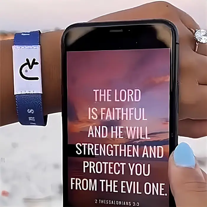 Bracelet Verset de la Bible Portable NFC pour Femmes et Hommes Bijou Religieux Cadeau Occasions Spéciales Élégant Accessoire Polyvalent de la Bible Quotidien Chrétien