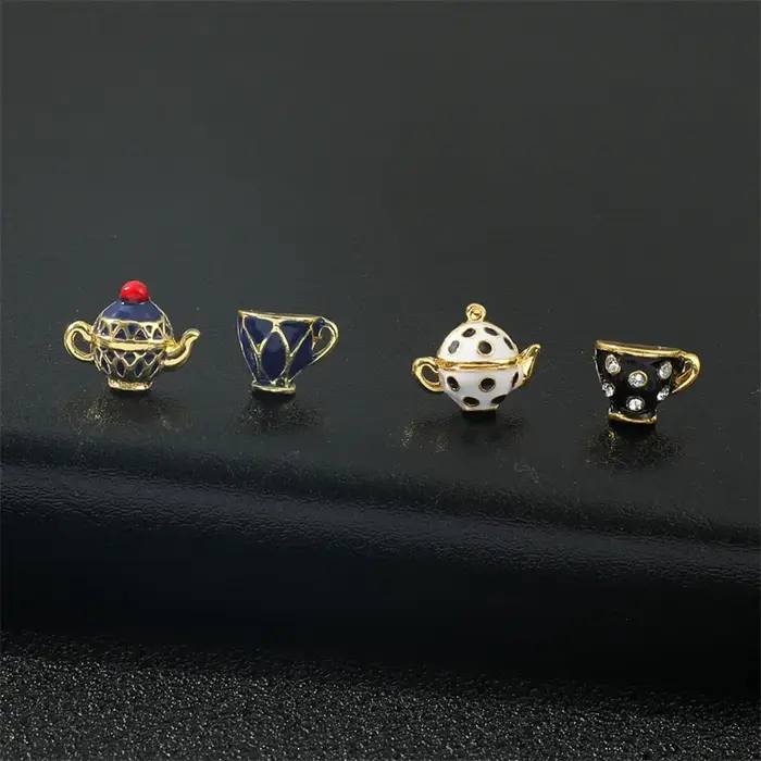 Boucles d'oreilles en forme de tasse à thé pour femmes