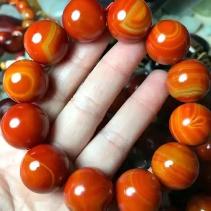Bracelet en agate, bijoux classiques simples pour hommes et femmes