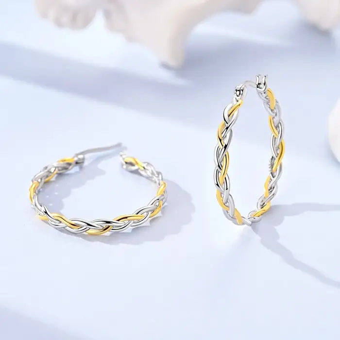 Nouvelles boucles d'oreilles pendantes en argent sterling 925 avec zircon