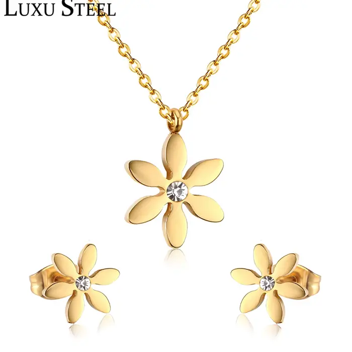 Ensembles de bijoux de mariage luxe plaqué or zircone cubique collier boucles doreilles occasion spéciale女性婚礼豪华珠宝套装 玫瑰金锆石吊坠耳环套装 特别场合