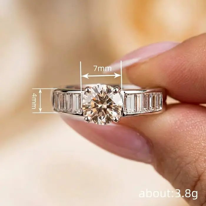 Bague de mariage exquise en argent sterling 925 avec zircone pour femme