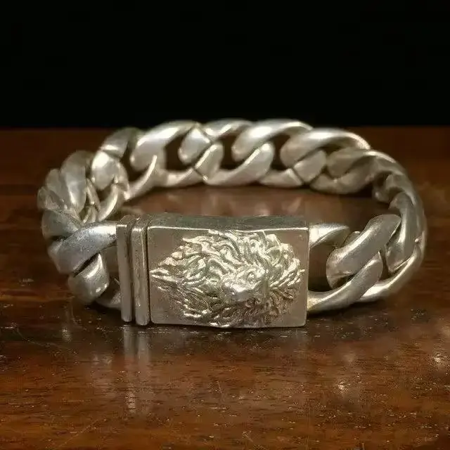 Bracelet en argent tibétain, bijoux de mode personnalisés, fabrication exquise, cadeau pour hommes e