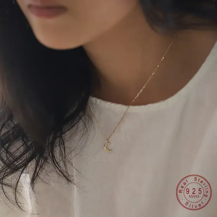 Collier en argent Sterling 925 véritable pour femmes