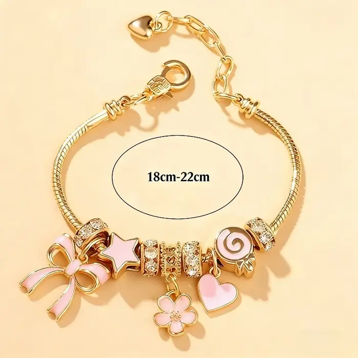 Bracelet réglable en forme de cœur pour femmes