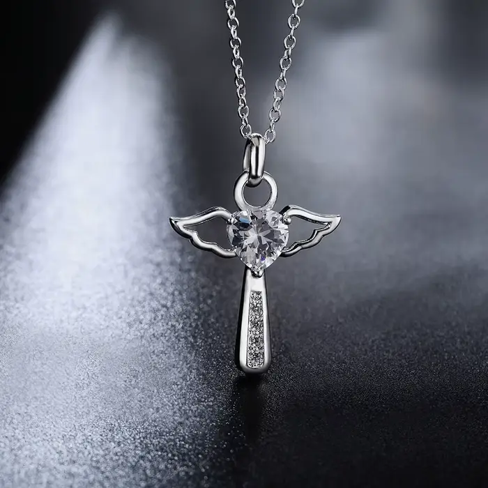 Collier aile d'ange en argent Sterling 925 pour femmes, bijoux de luxe de créateur, accessoires, art