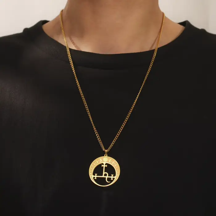 Mythologie païenne Sigil de Lilith collier Sigil de Lilith pendentif collier ésotérique Talisman Wiccan amulette bijoux cadeau pour les femmes