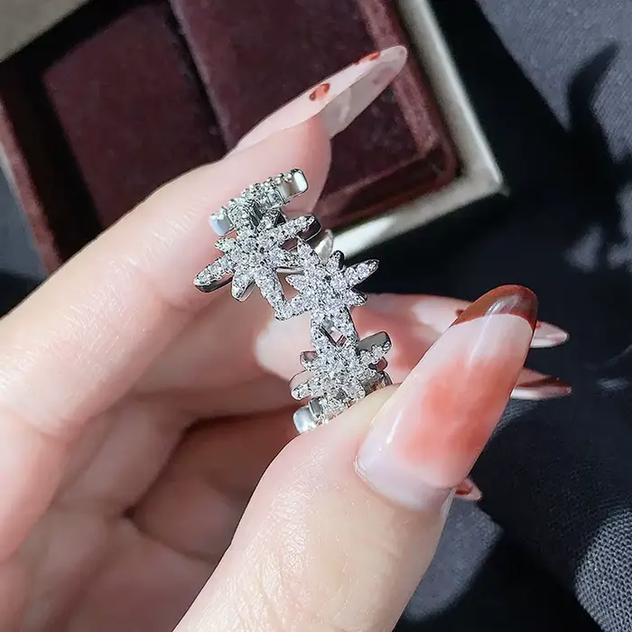 Bague Classique Étoile Brillante pour Femme, Bijoux Exquis, Cadeau des Travailleurs, Haute Qualité