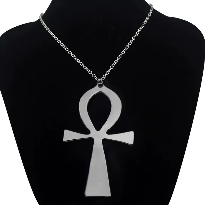 Grand collier Ankh Vintage, clé de vie égyptienne ancienne, pendentif croix Ankh, Punk, longue chaîn
