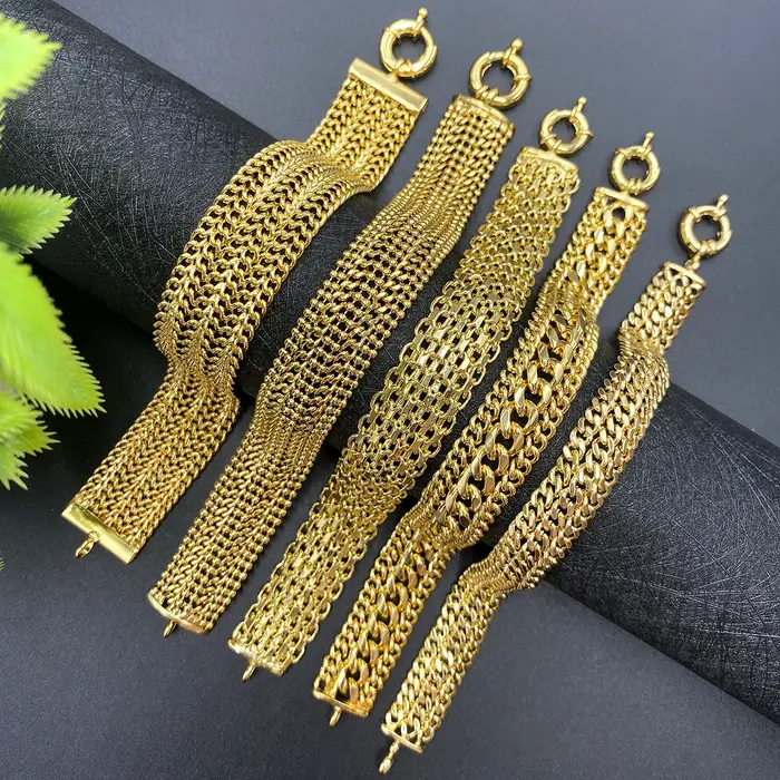 Bracelets de chaîne à maillons en cuivre de dubaï pour unisexe