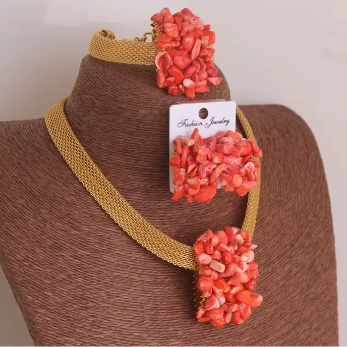 4ujewelry-Ensemble de bijoux fins perlés pour femmes, salles de mariage africaines, haute qualité, 2023