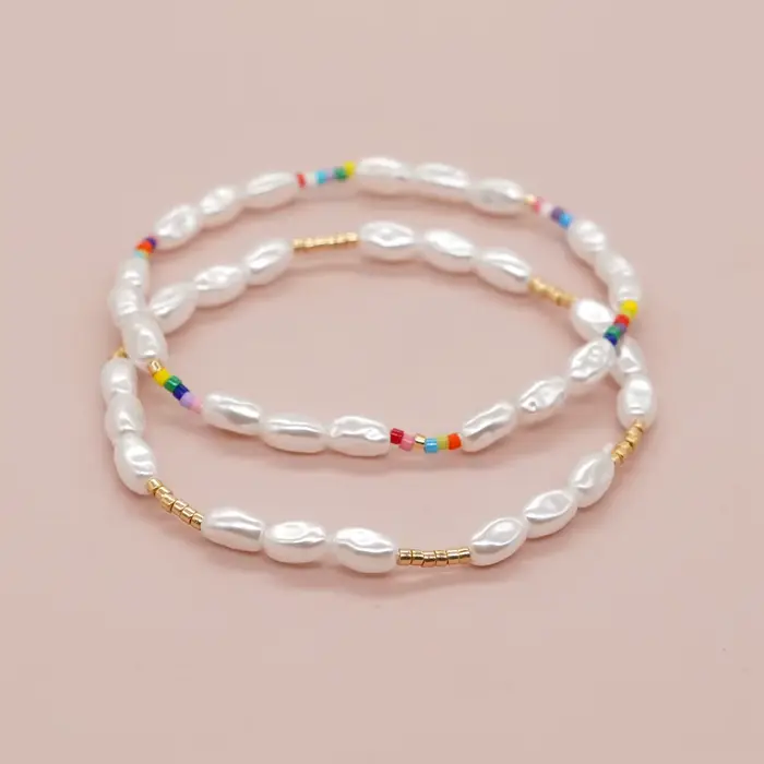 Bracelet en perles ovales Go2Boho style bohème chic pour femmes occassions spéciales bijoux naturels élégants