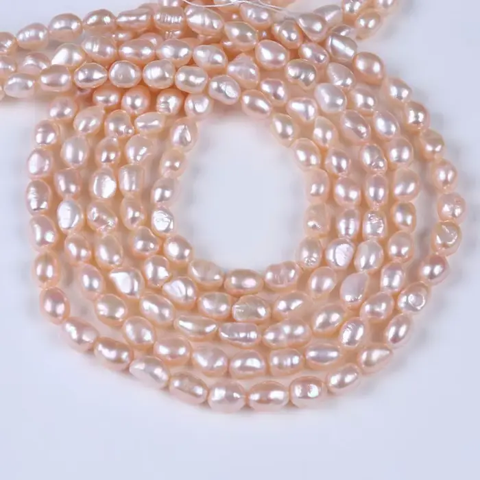 8-9mm eau blanc rose violet perle de culture baroque d'eau douce perles en vrac pour les femmes bijo