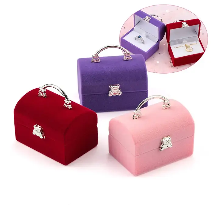 Boîte à bijoux en velours de luxe pour mariage et fiançailles en cuivre blanc noir verte à offrir pour femme occasions spéciales