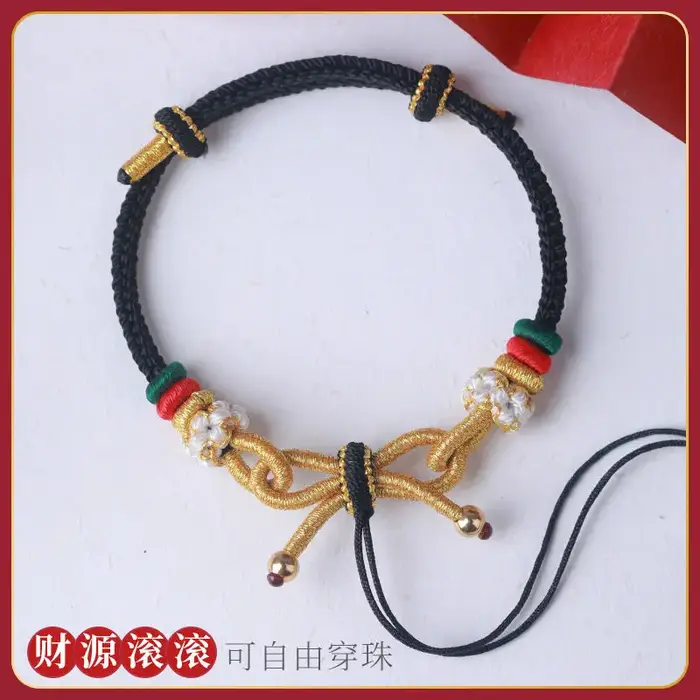 Peut porter un Bracelet de perles bricolage pour fille, Niche de luxe légère, tissé exquis, corde pl
