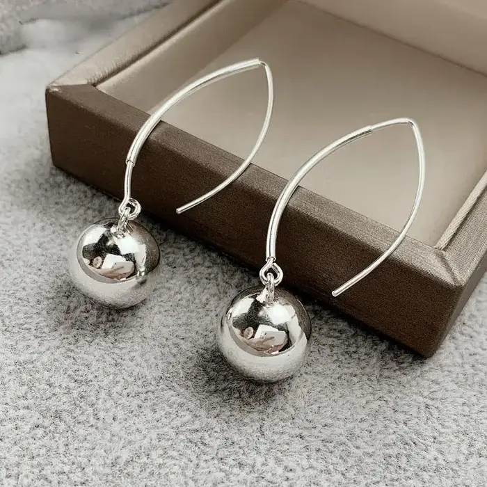 XIYANIKE été élégant boule longue goutte boucles d'oreilles pour femmes fille nouvelle mode bijoux à