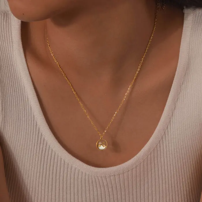 Collier de graines de moutarde pour femmes