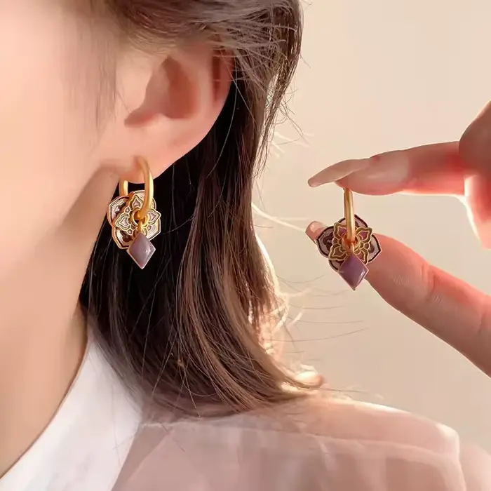 Bijoux Boho modernes, boucles d'oreilles en forme de fleur de couleur de tempérament élégant pour femmes, cadeaux féminins, accessoires d'oreille au Design délicat