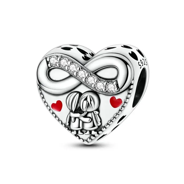 Breloques en argent Sterling 925 pour femmes, breloques sœurs éternelles, adaptées aux bracelets ori
