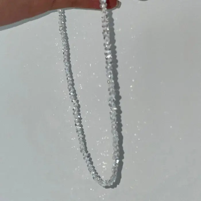 Collier ras du cou en cristal transparent avec perles irrégulières pour femmes occasions spéciales styles modernes