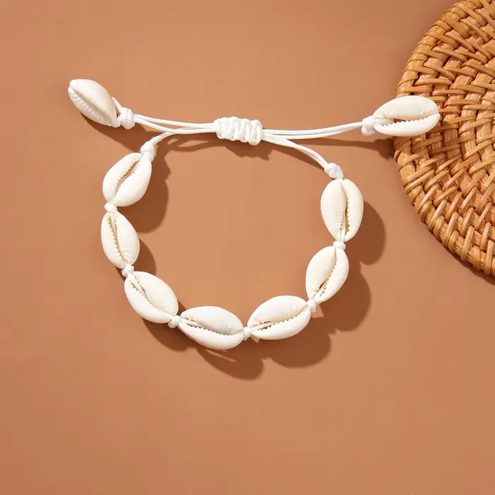 Bohème hawaïen coquillage de mer Bracelet collier bijoux bohème corde chaîne collier femmes été océa