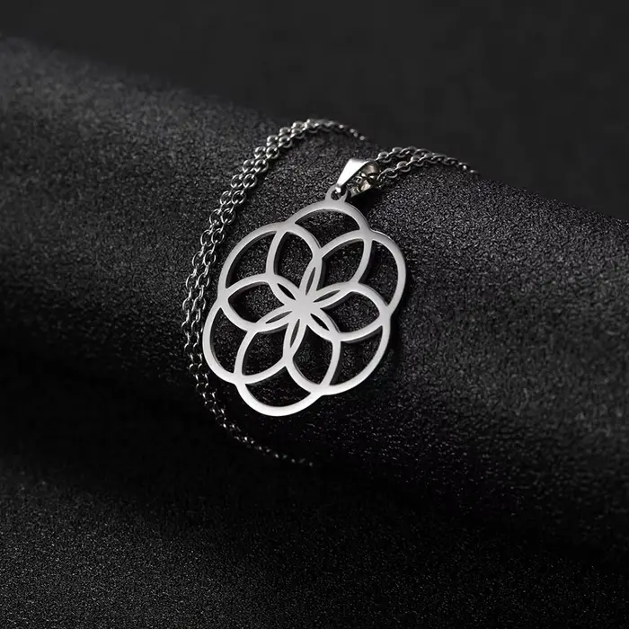 Lemegeton fleur de vie Mandala Runes collier bijoux bouddhistes géométrie sacrée femmes accessoires 