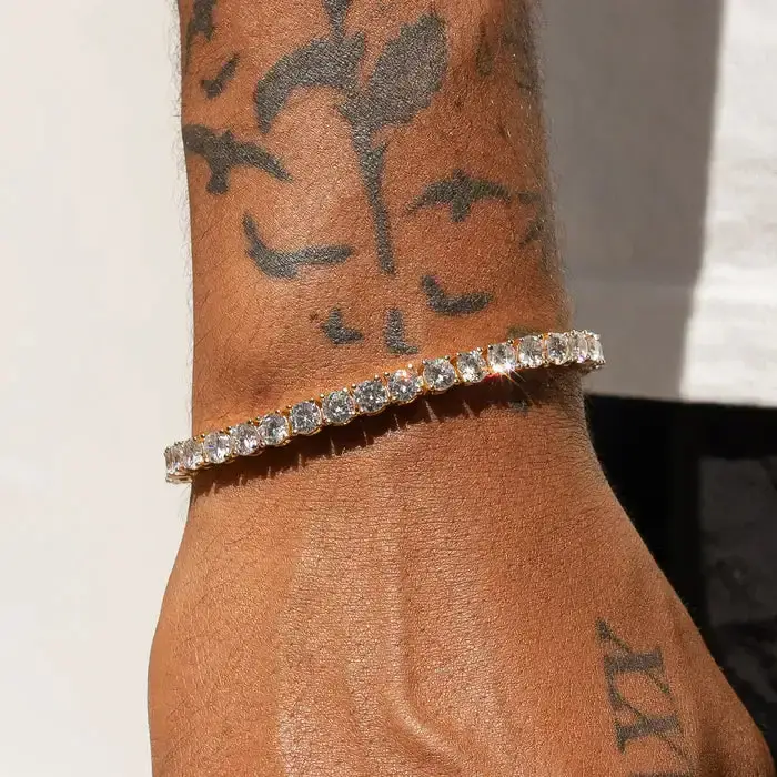 Bracelet de Tennis en cristal de luxe pour hommes