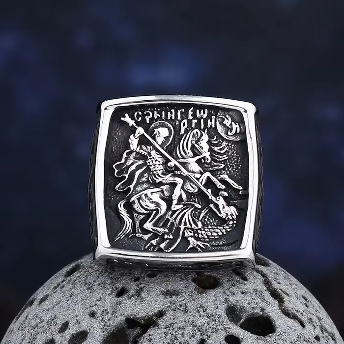 Bague de chevalier spéciale Vintage en acier inoxydable 316L, à la mode, bon détail, bijoux fantaisie chics, livraison gratuite pour hommes, nouvelle collection 2024