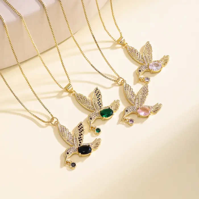 Nidin – collier colibris pour femmes et filles