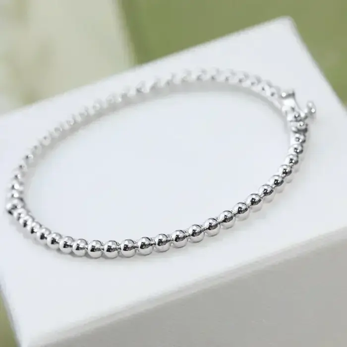 Bracelet en argent Sterling 925 de haute qualité, perles exquises, bijoux de luxe pour dames, cadeau