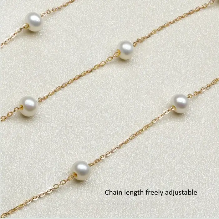 Seulement naturel d'eau douce AK perle collier de perles pour les femmes 925 en argent Sterling tour de cou de luxe accessoires bijoux cadeau