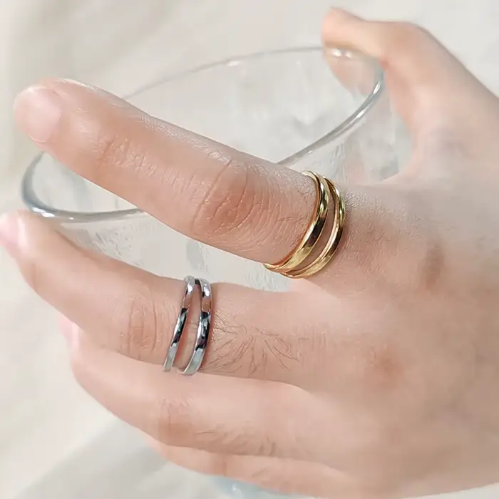 EManco – Nouveaux Anneaux Ouverts Rétro Minimalistes pour Femme