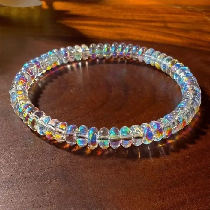 Bracelet élégant en cristal laser, cordon élastique extensible, bracelet extensible, perles faites à