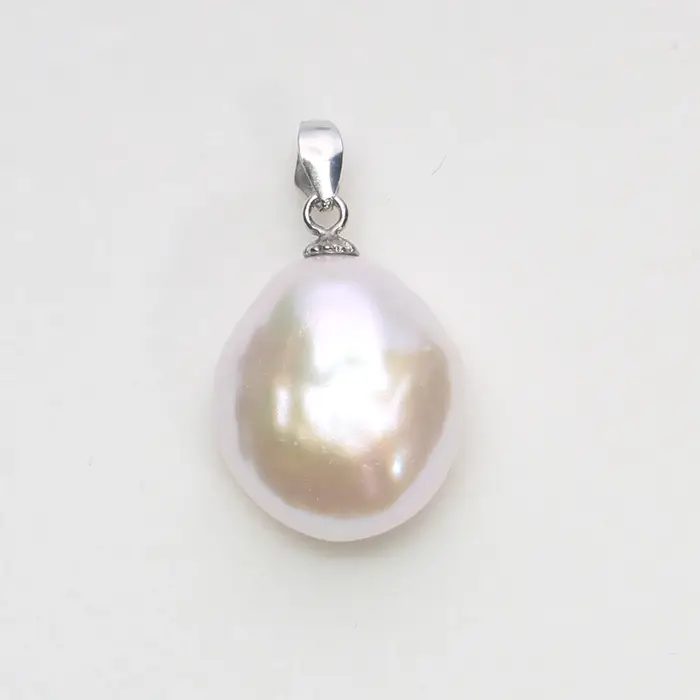 Bijoux à essence faits à la main 100% naturels, petit pendentif en perles baroques irrégulières d'ea