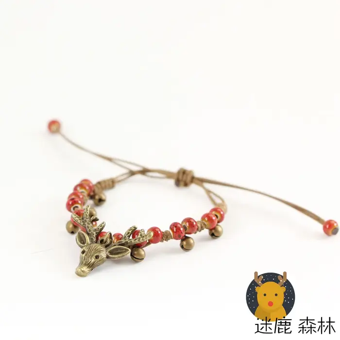 Bracelet petit fauve en céramique d'élan pour femmes