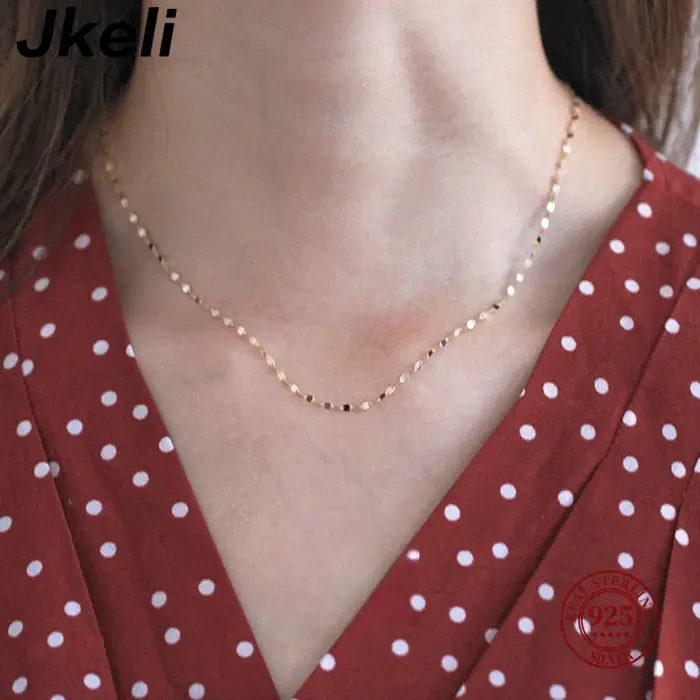 Jkeli réel 925 collier en argent femmes