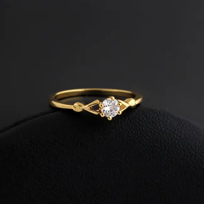 Ever Fade – bague en or 14 carats pour femmes, Solitaire 2,0 ct, diamant en zircone, bijoux de marié