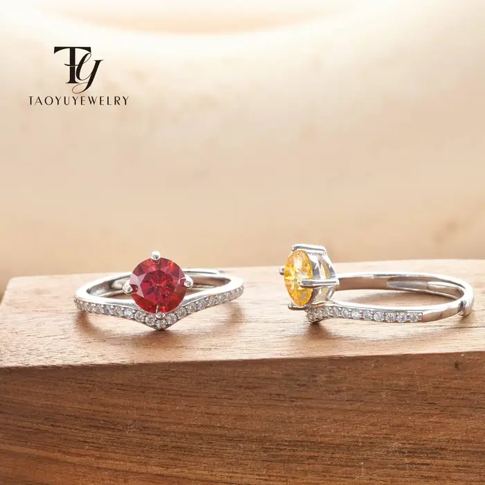 Group bague de mariage Moissanite 1 carat pour femme