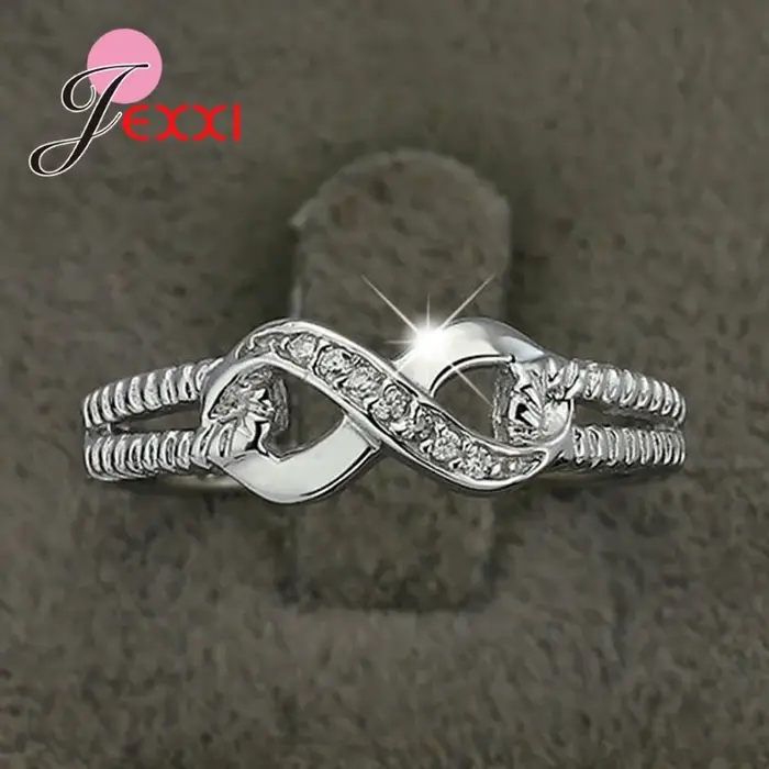 Bagues rondes en argent Sterling 925