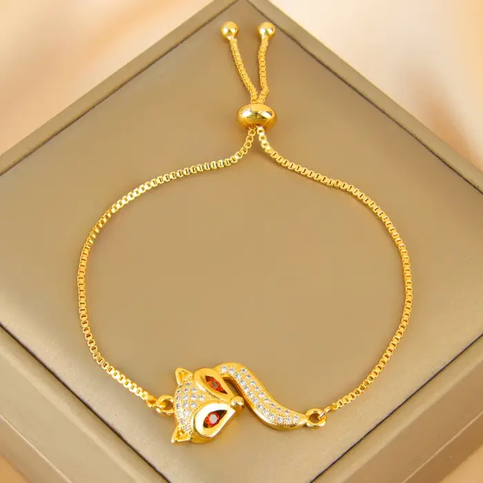 Bracelet exquis plaqué or 21 carats