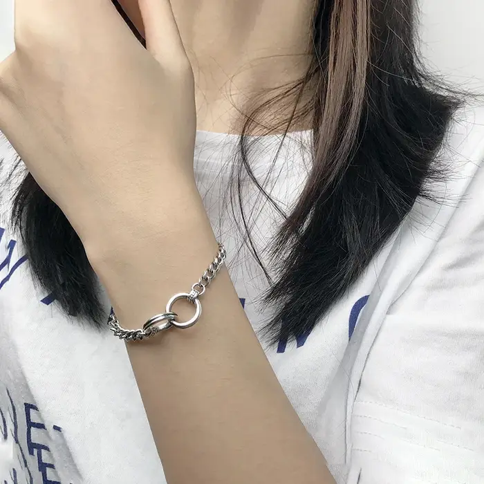 Bracelet en Argent Sterling Serties De Zircons Cubiques Pour Femmes Mode Occasions Spéciales