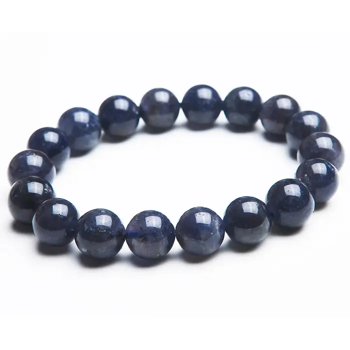 Bracelet en saphir bleu naturel pour femmes et hommes