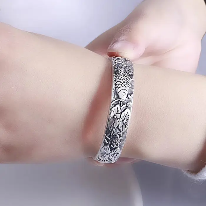 Bracelet rétro en argent 925 pour femmes