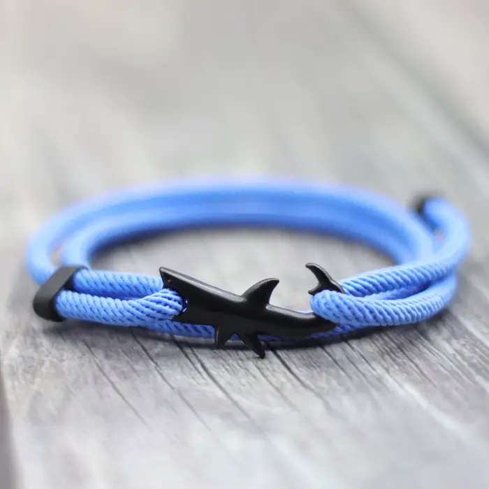 Bracelet requin en alliage de zinc réglable pour hommes et femmes océan animal de mer bracelets cadeaux pour anniversaire et événements spéciaux