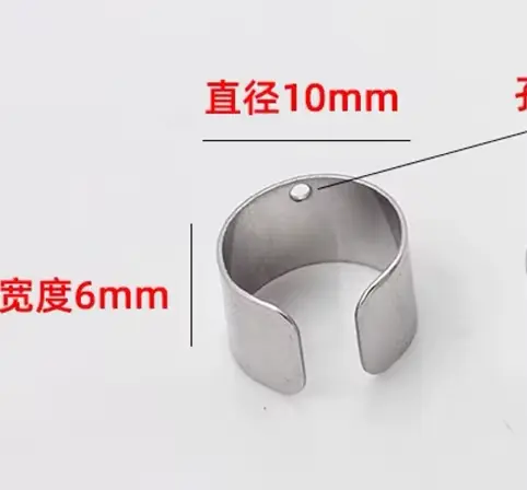 Résultats de bijoux en acier inoxydable, 1 pièce, boucles d'oreilles à Clip en forme de C, accessoir