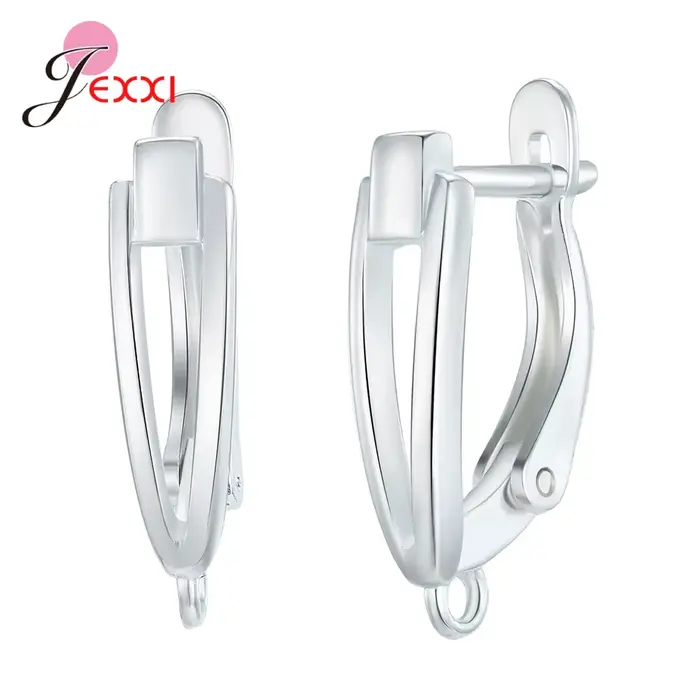 Différents modèles de boucles d'oreilles en cristal de style coréen, argent regardé 925 véritable, a