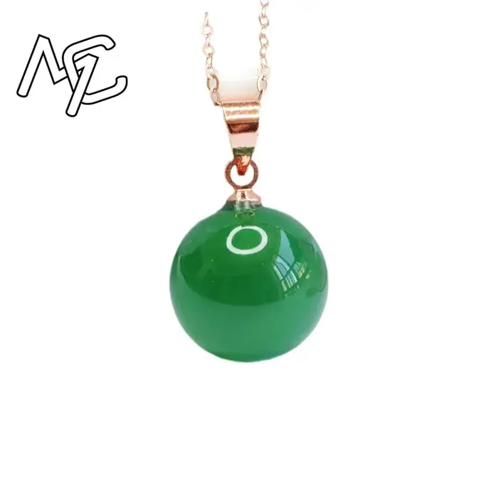 Pendentif en argent S925 avec jade naturel véritable
